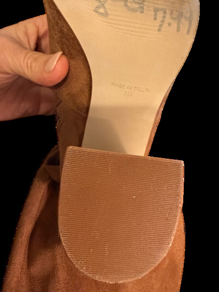 Steve Madden Nifty Pointed Toe Over the Knee Boots - Congac Brown Suede Size 8 - Picture 9 of 16
